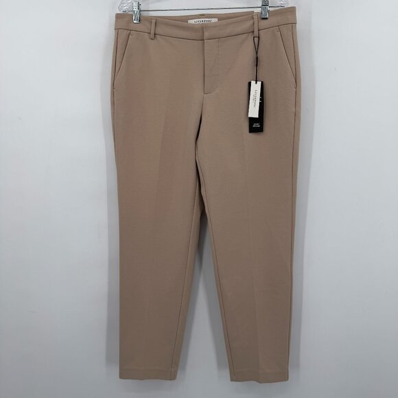 Liverpool Pants - Liverpool Los Angeles Kelsey Straight Trouser Tan Stretch Work Pants Women’s 12